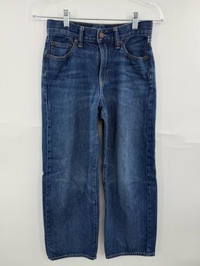 Gap Kids Baggy Jeans Youth Girls Size 14 Medium Wash 100% Cotton Wide Leg Denim
